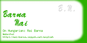 barna mai business card